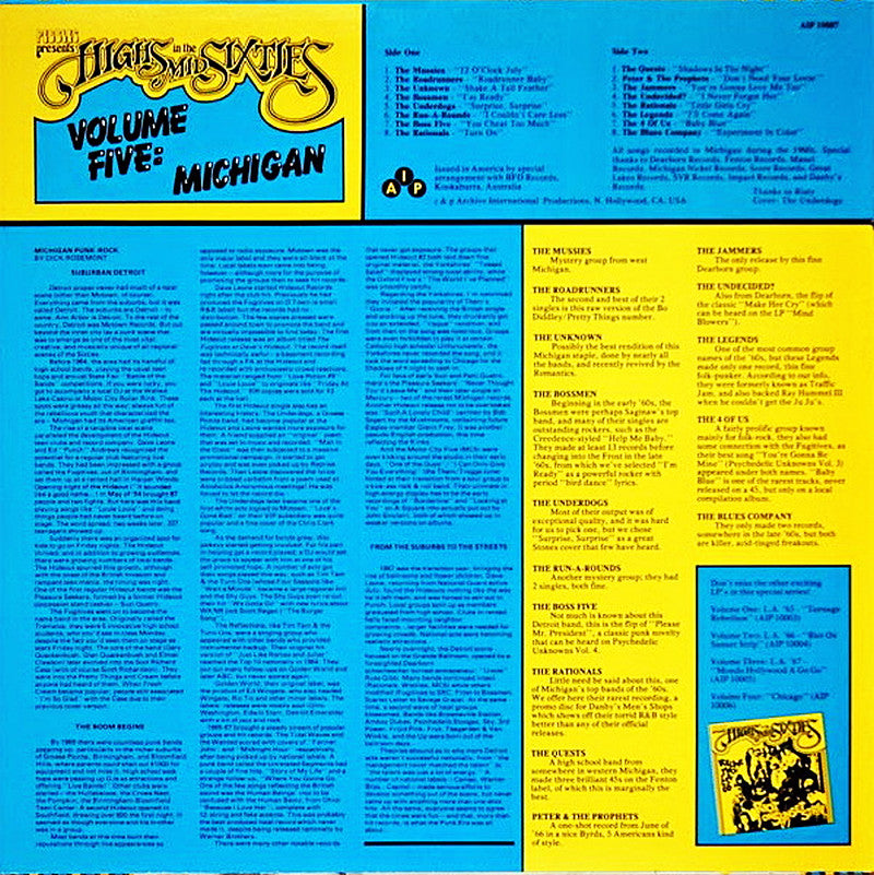 VARIOS LP Highs In The Mid Sixties Volume 5: Michigan
