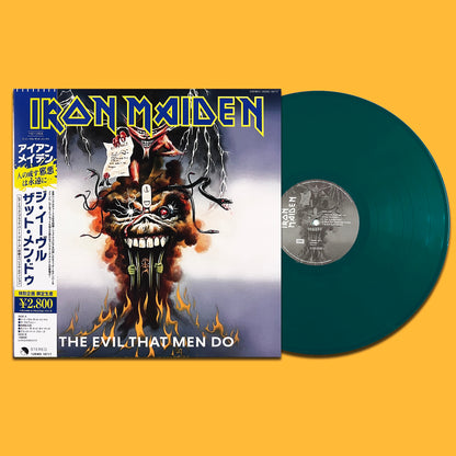 IRON MAIDEN LP The Evil That Men Do + Live Seattle 1988 (Green Colour) with OBI