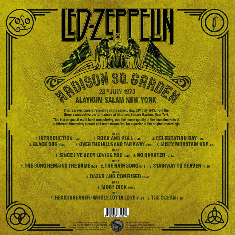 LED ZEPPELIN 3xLP BOX SET Alaykum Salam New York (Purple Coloured with Poster)