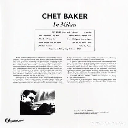 CHET BAKER LP In Milan (Clear Coloured Numbered Vinyl)