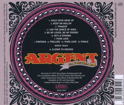 ARGENT CD All Together Now + Bonus Track