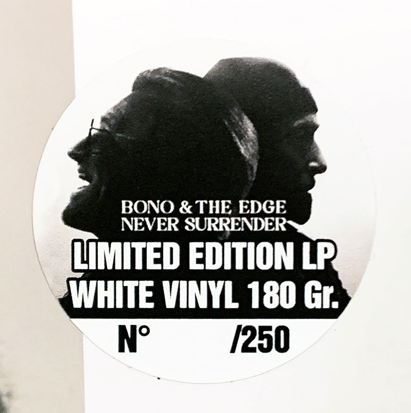 U2 BONO & THE EDGE LP Never Surrender (White Coloured Vinyl) PROMO EDITION