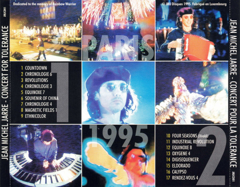 JEAN MICHEL JARRE 2xCD Concert Pour La Tolerance