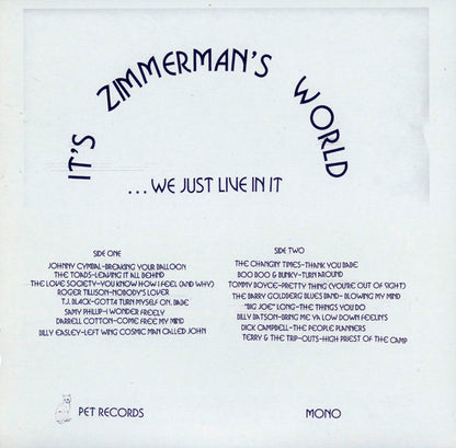 VARIOS LP It's Zimmerman's World... We Just Live In It