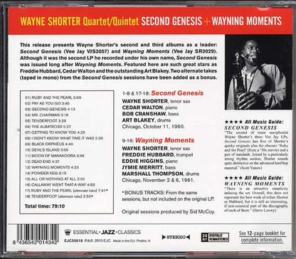 WAYNE SHORTER CD Second Genesis + Wayning Moments (Bonus Tracks)