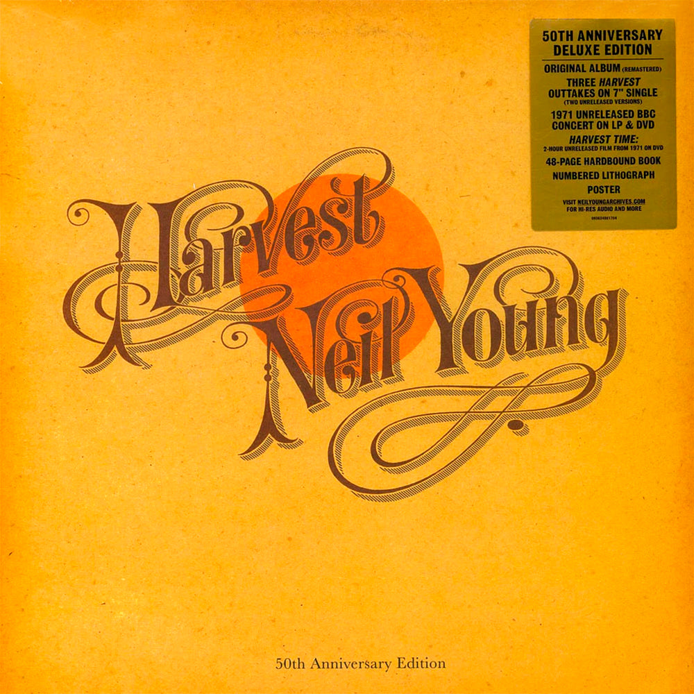 NEIL YOUNG BOX SET Harvest 2xLP+7"+2xDVD+Book (50th Anniversary Deluxe Edition)