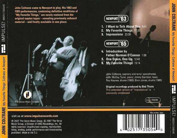 JOHN COLTRANE CD My Favorite Things: At Newport