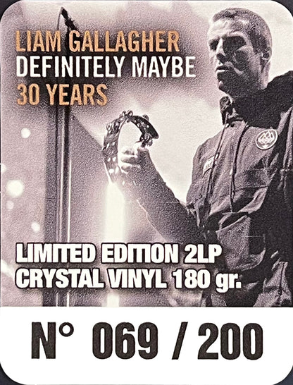 LIAM GALLAGHER 2xLP Definitely Maybe 30 Years (Crystal Coloured Vinyls) PROMO ED