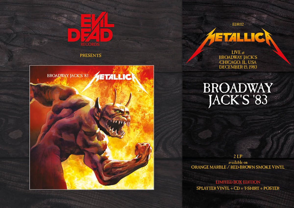 METALLICA 2xLP Broadway Jack's '83 (Red/Brown Smoke Coloured Vinyl)
