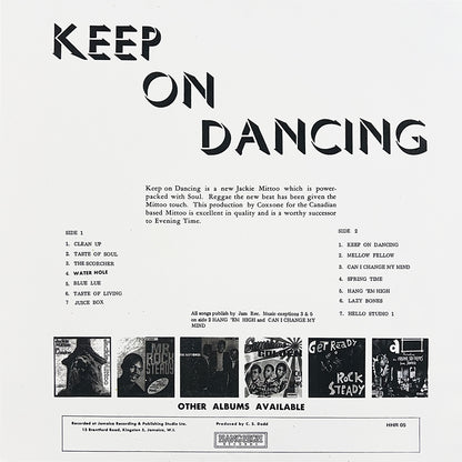 JACKIE MITTOO LP Keep On Dancing