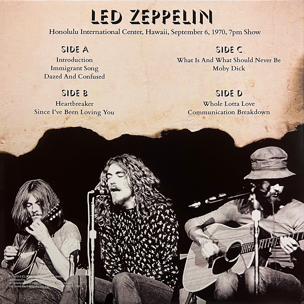 LED ZEPPELIN 2xLP Lotta Love In Honolulu (Blue Colour Vinyl) 200 Numbered Copies