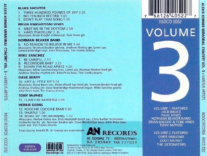 ALEXIS KORNER CD Memorial Concert Vol 3