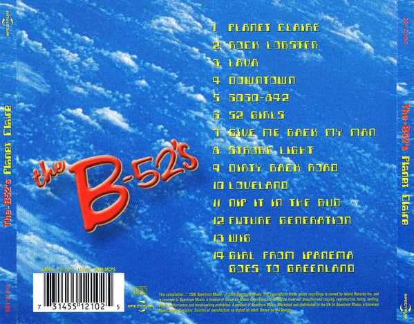 THE B-52'S CD Planet Claire