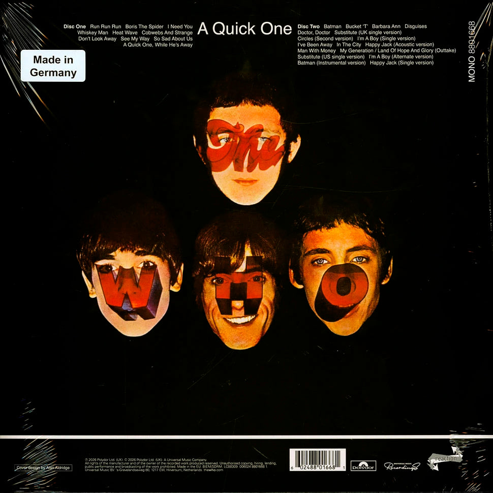 THE WHO 2xLP A Quick One Record Store Day 2026 Edition