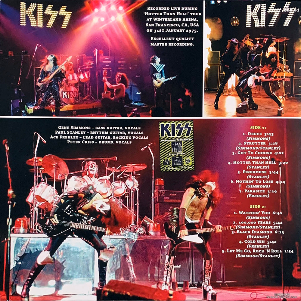 KISS LP Alive! In Winterland, January 1975 (Red Coloured Vinyl)