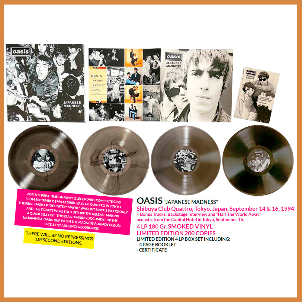 OASIS BOX SET 4xLP Japanese Madness (Smoked Coloured Vinyls) PROMO EDITION