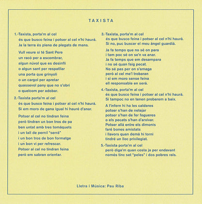 PAU RIBA 7" Taxista! Ep (Blue Translucent Coloured Vinyl)