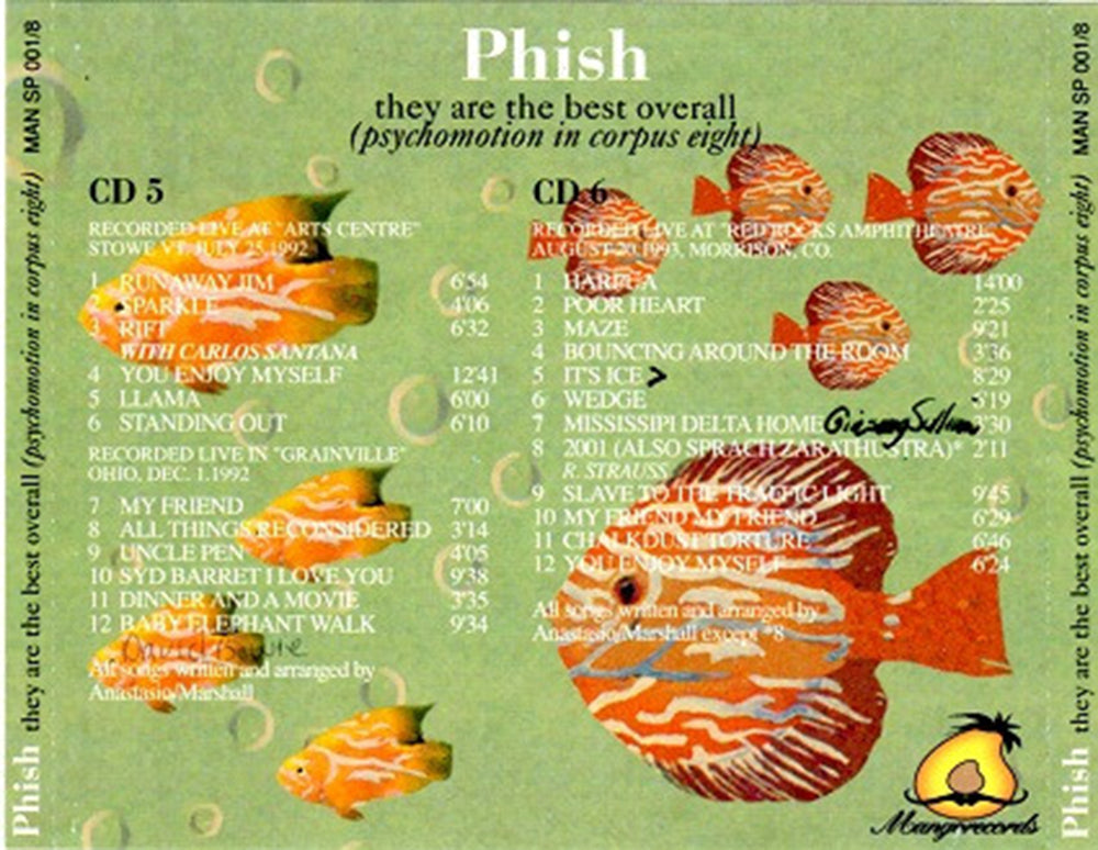 PHISH 2xCD They Are The Best Overall (Psychomotion In Corpus Eight) 5/6