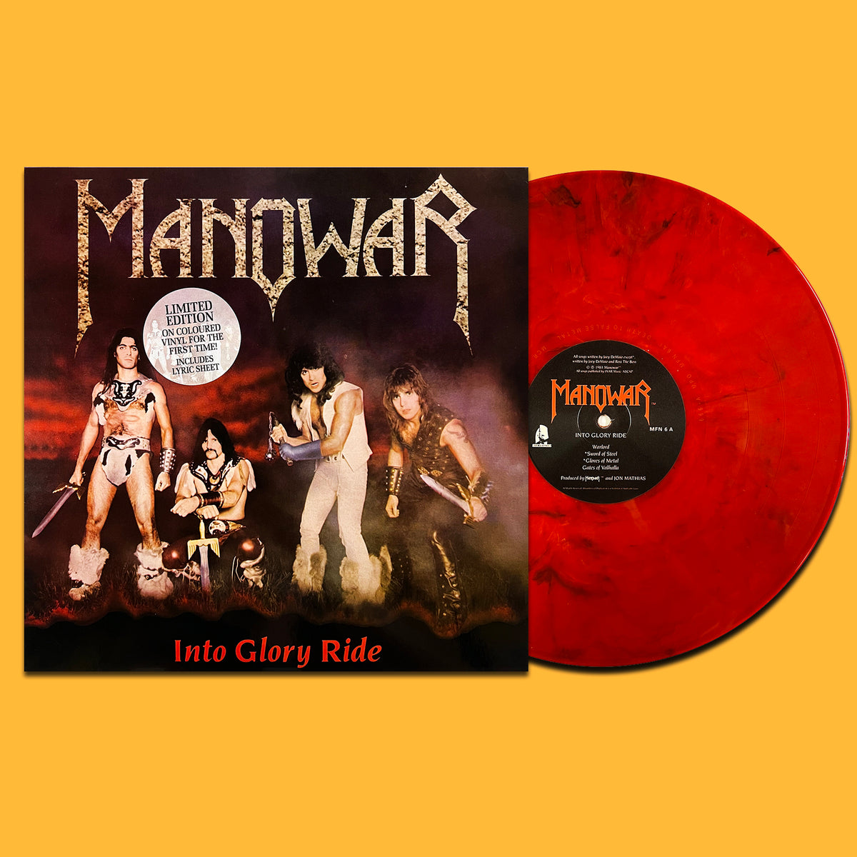 MANOWAR LP Into Glory Ride (Red Marbled Coloured Vinyl) with Insert