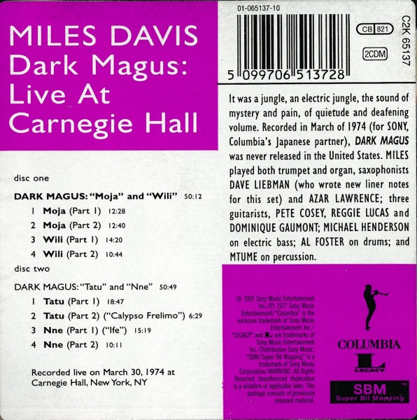 MILES DAVIS 2xCD Dark Magus (Digipack)