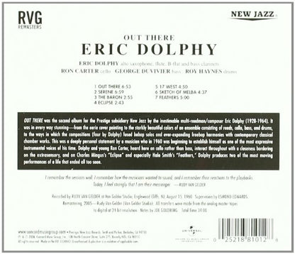 ERIC DOLPHY CD Out There (RVG Remasters)