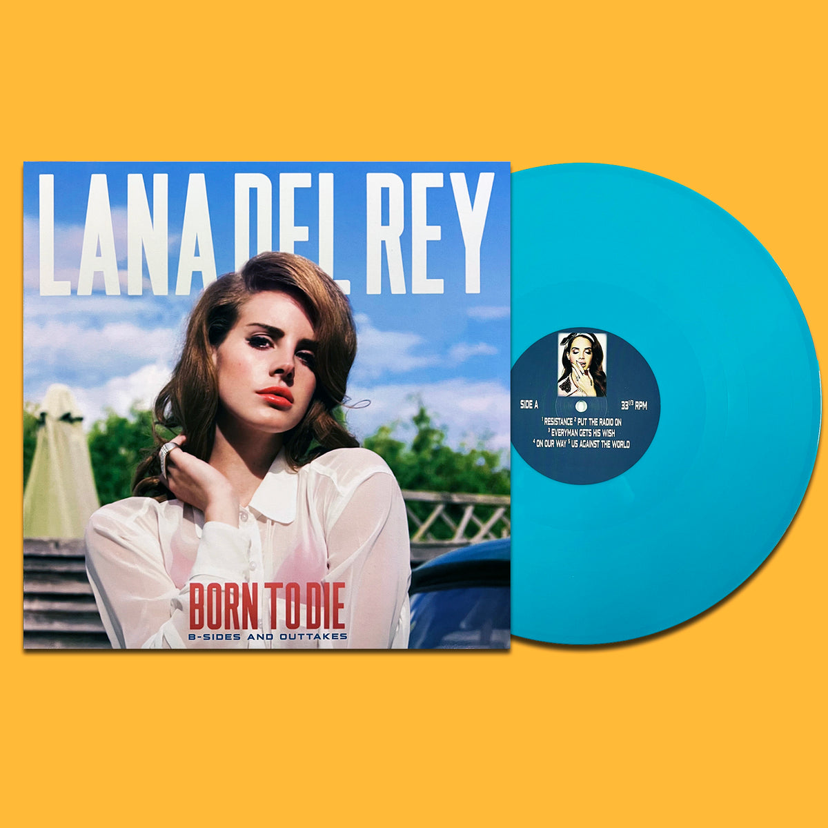 LANA DEL REY LP Born To Die B-Sides And Outtakes (Sky Blue Coloured) with Poster