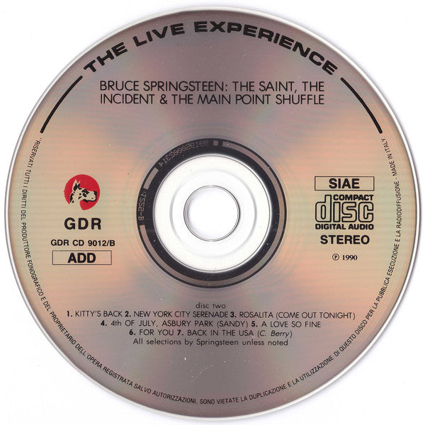 BRUCE SPRINGSTEN 2xCD The Saint, The Incident & The Main Point Shuffle (Fat Box)