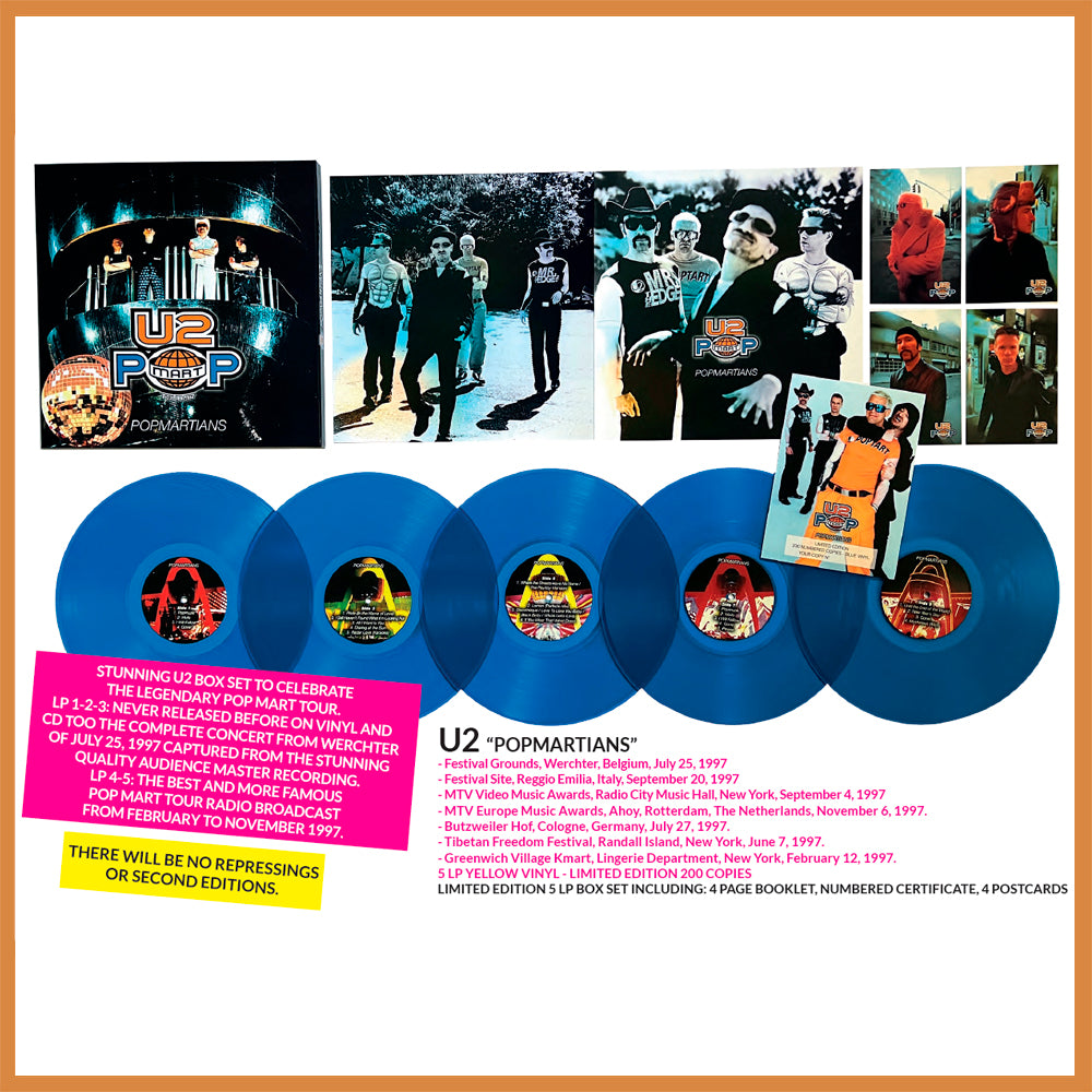 U2 BOX SET 5xLP Popmartians (Blue Coloured Numbered 200 Copies)