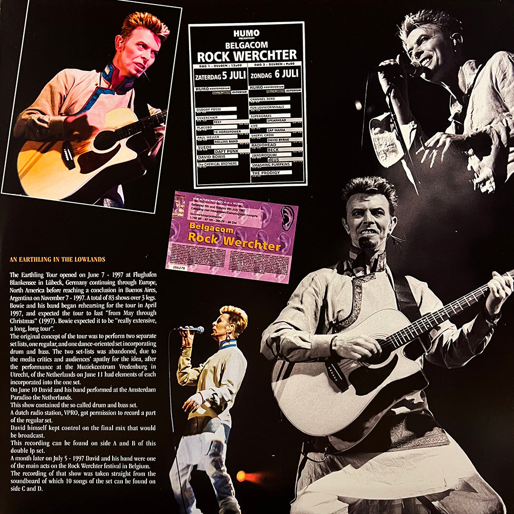 DAVID BOWIE 2xLP An Earthling In The Lowlands (Yellow Coloured Vinyls Numbered)
