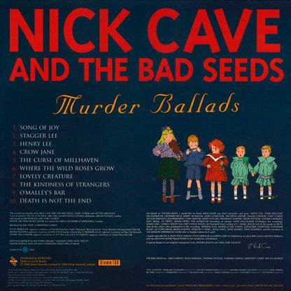 NICK CAVE LP Murder Ballads (180 Gram Heavyweight Vinyl) Murder Ballads Bulletin