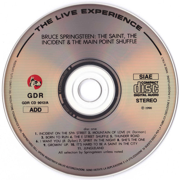BRUCE SPRINGSTEN 2xCD The Saint, The Incident & The Main Point Shuffle (Fat Box)