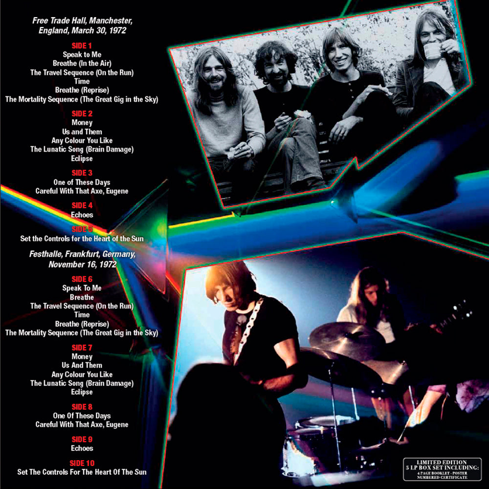 PINK FLOYD BOX SET 5xLP The 1972 Lunatic Chronicles (Green Mix Black) PROMO