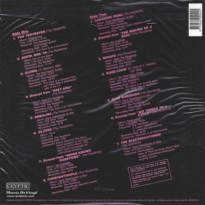 THE RESIDENTS LP Please Do Not Steal It! (Crystal Clear Coloured Vinyl)