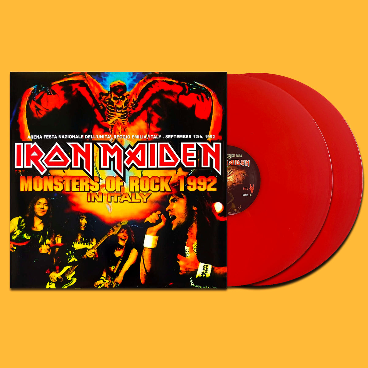 IRON MAIDEN 2xLP Monsters Of Rock 1992 In Italy (Red Coloured Vinyls)