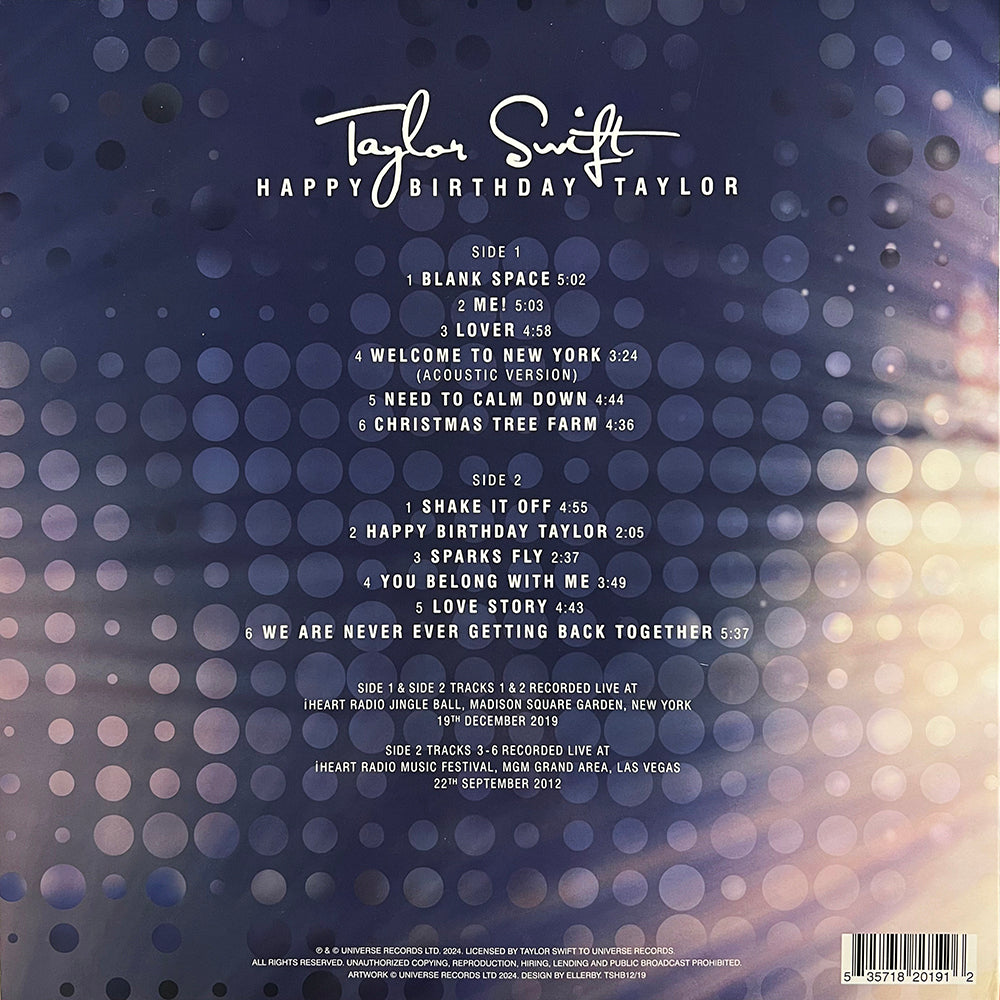 TAYLOR SWIFT LP Happy Birthday Taylor (Pink Coloured Vinyl)