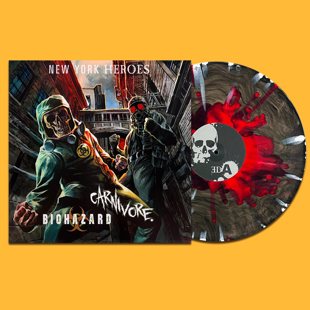 CARNIVORE / BIOHAZARD LP New York Heroes (Red And Smoke With White Splatter)