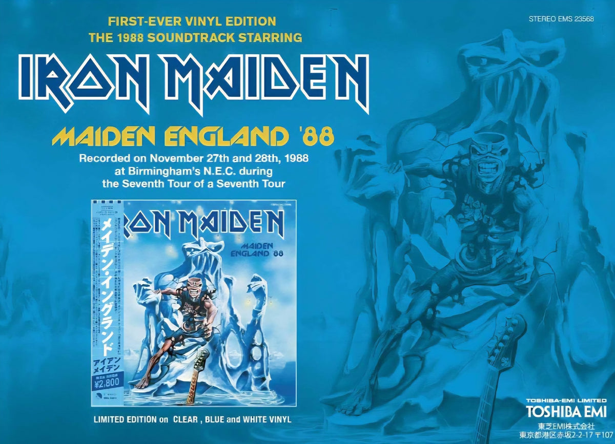 IRON MAIDEN 2xLP Maiden England '88 (White Coloured Vinyls) with OBI