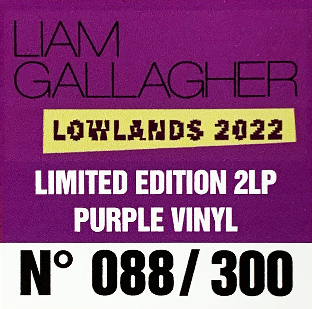 LIAM GALLAGHER 2xLP Lowlands 2022 (Purple Coloured Numbered Vinyls)