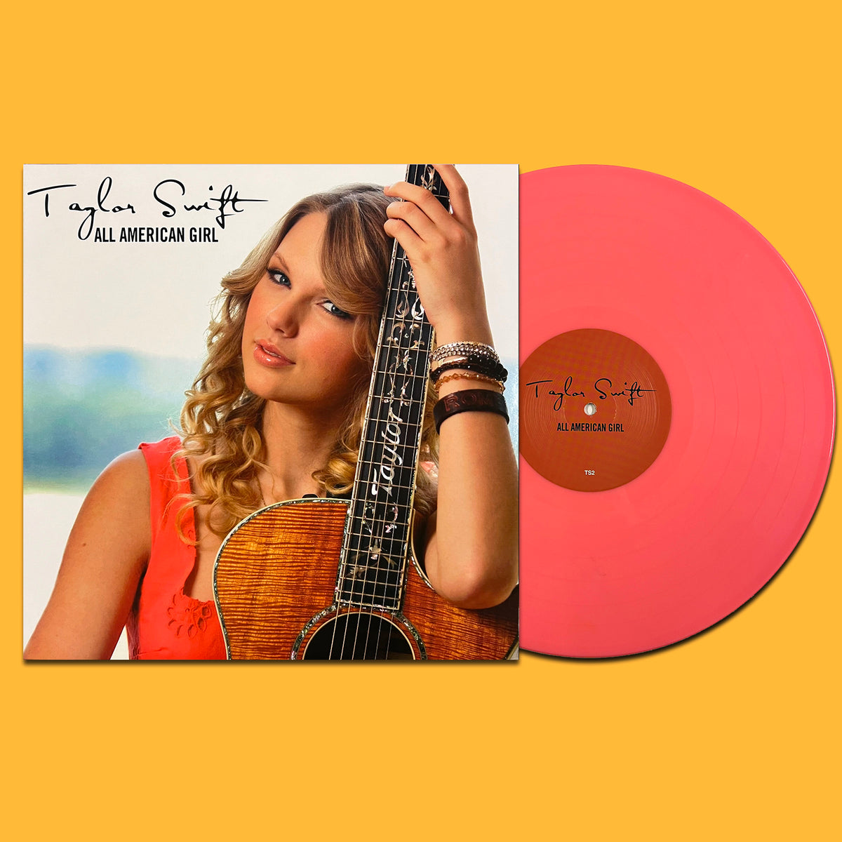 TAYLOR SWIFT LP All American Girl - Rare and Unreleased Tracks (Pink Coloured)