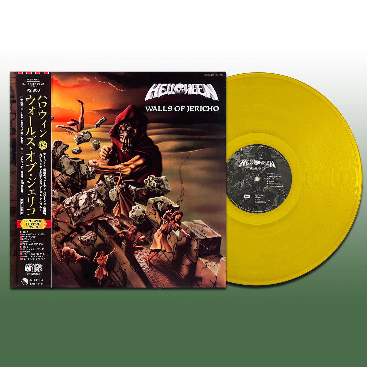 HELLOWEEN LP Walls Of Jericho (Yellow Translucid Colour) with OBI