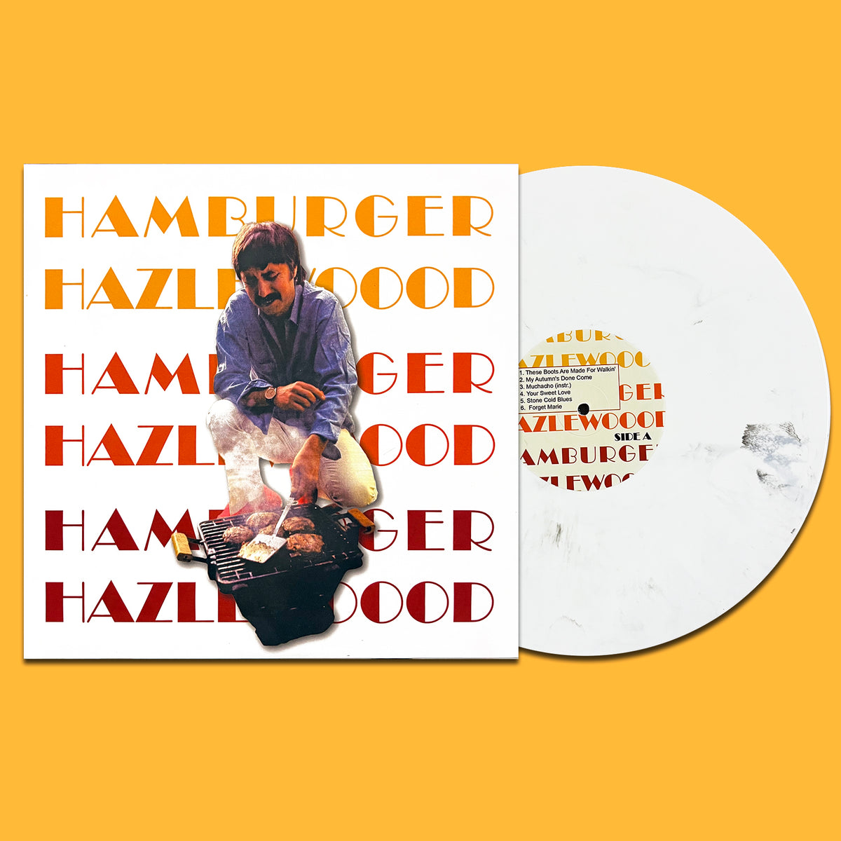 LEE HAZLEWOOD LP Hamburger (White Marbled Coloured Vinyl)