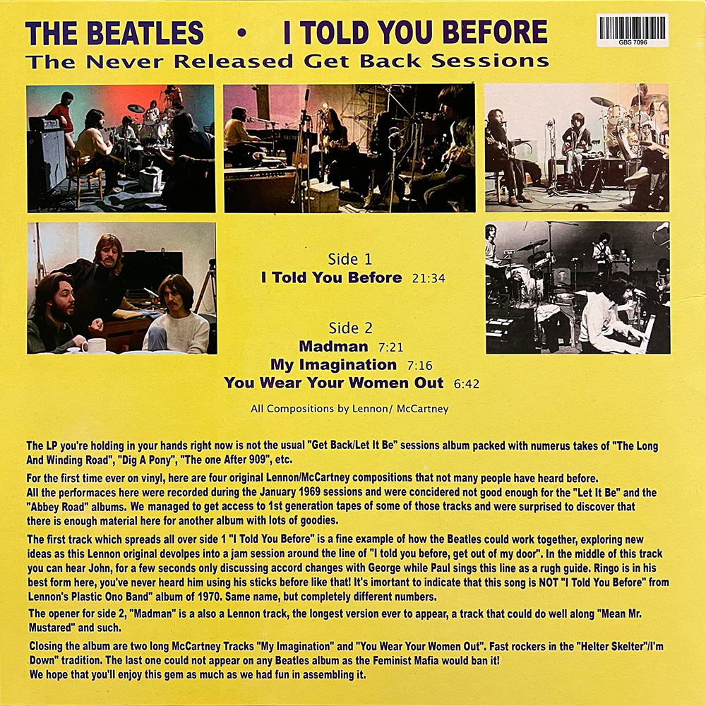 BEATLES LP I Told You Before