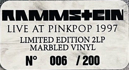 RAMMSTEIN 2xLP Live At Pinkpop 1997 (Marbled Coloured Vinyl) 200 Numbered Copies