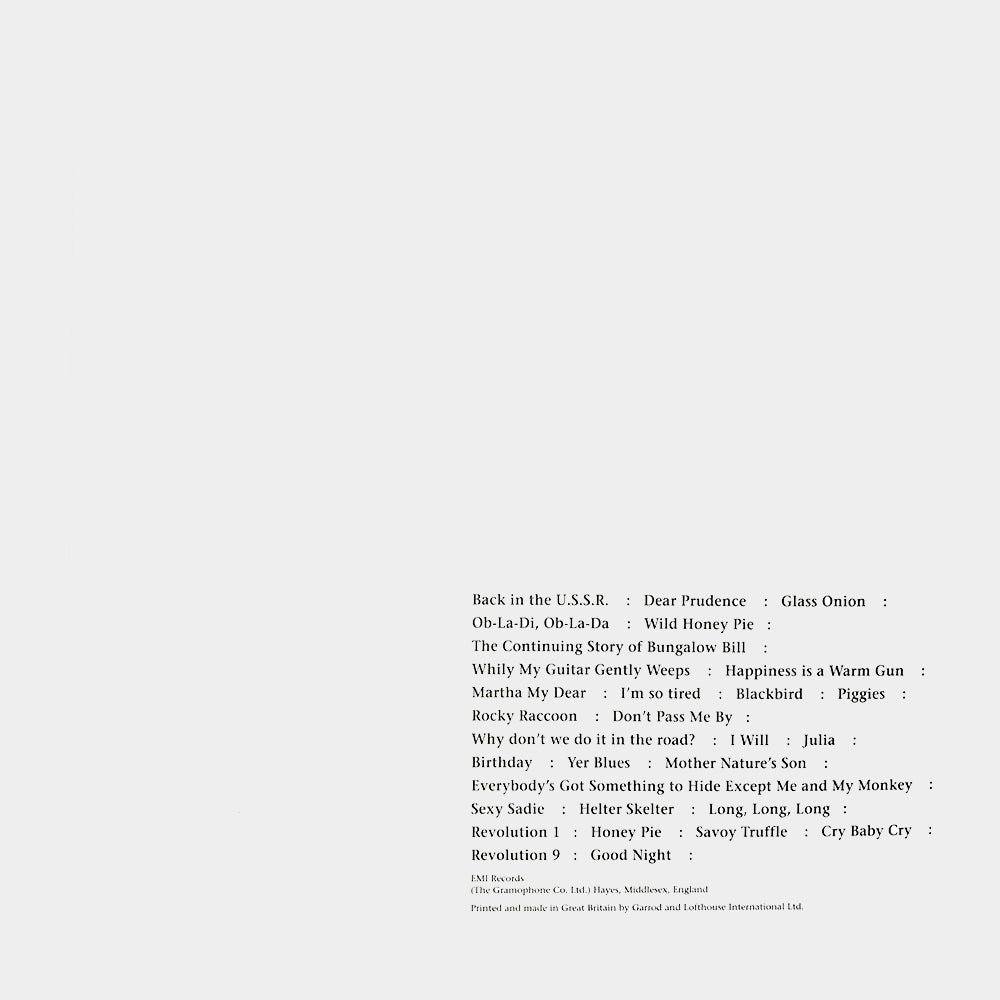 BEATLES 2xLP White Album
