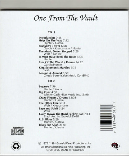 GRATEFUL DEAD 2xCD One From The Vault (Digipack)