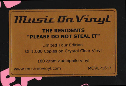 THE RESIDENTS LP Please Do Not Steal It! (Crystal Clear Coloured Vinyl)
