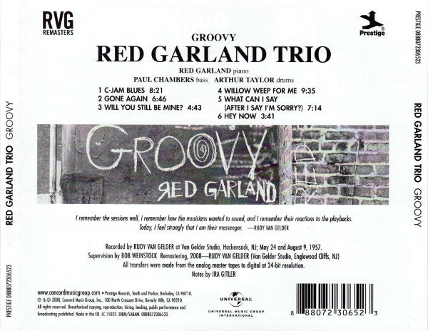 RED GARLAND TRIO CD Groovy (RVG Remasters)