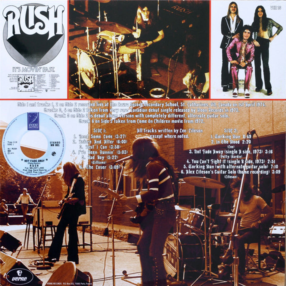 RUSH LP Live In St. Catharines, April 1974 (500 Copies)