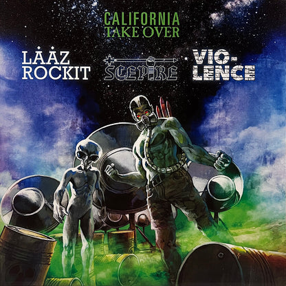 LAAZ ROCKIT / SCEPTRE / VIO-LENCE LP California Take Over (Space Blue Splatter)