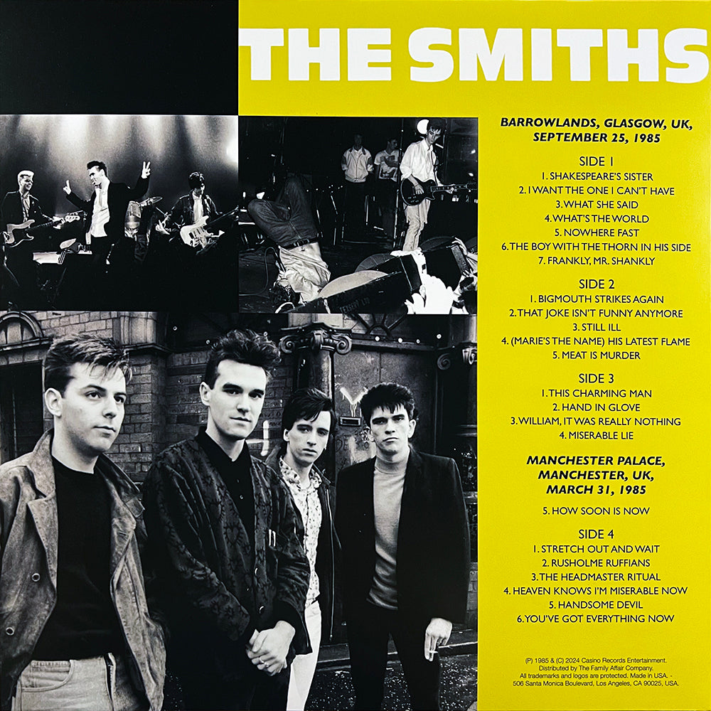 THE SMITHS 2xLP Scratch My Name On Your Arm (Yellow Colour Vinyl) PROMO EDITION